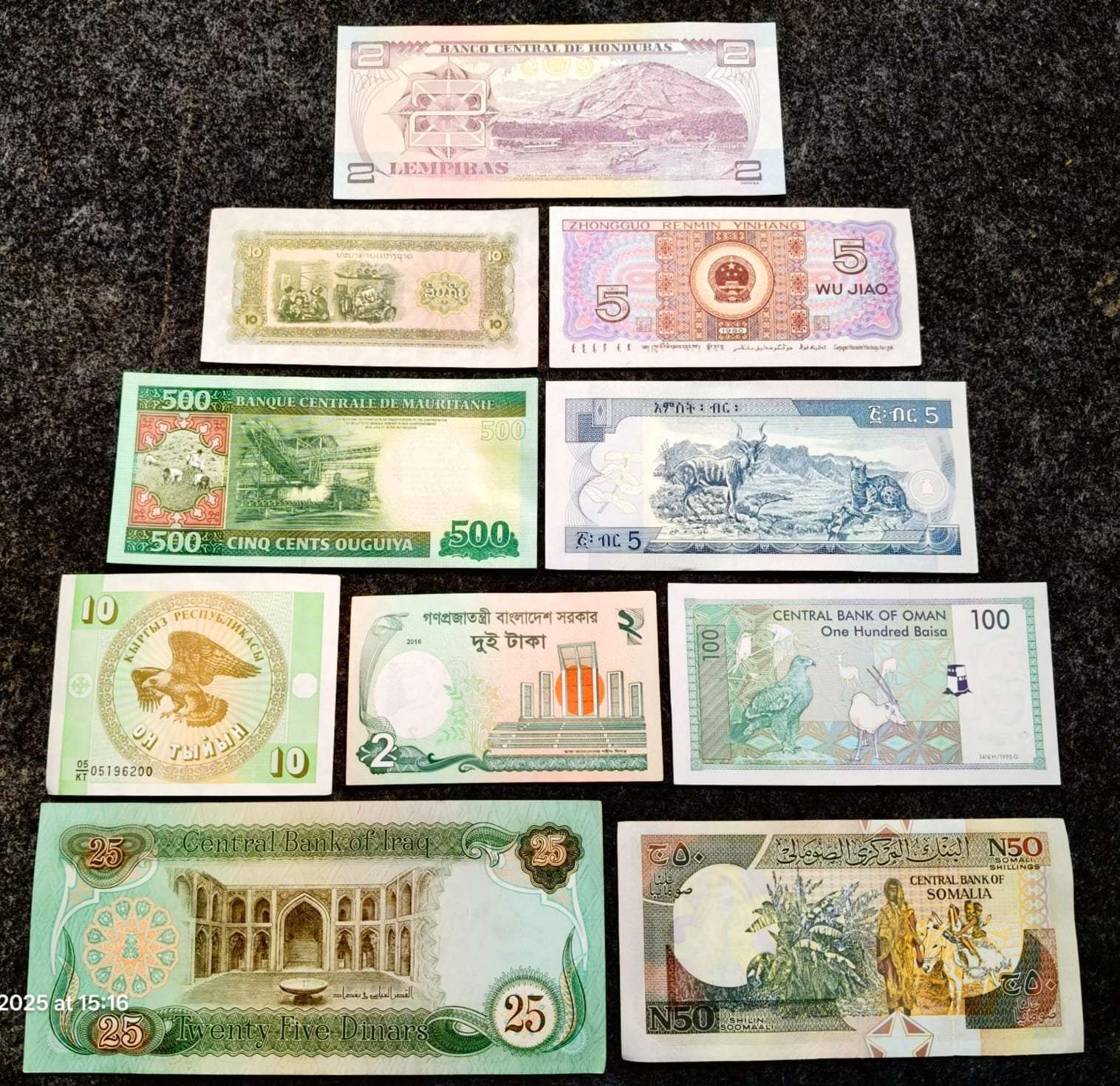 10 Country UNC Notes