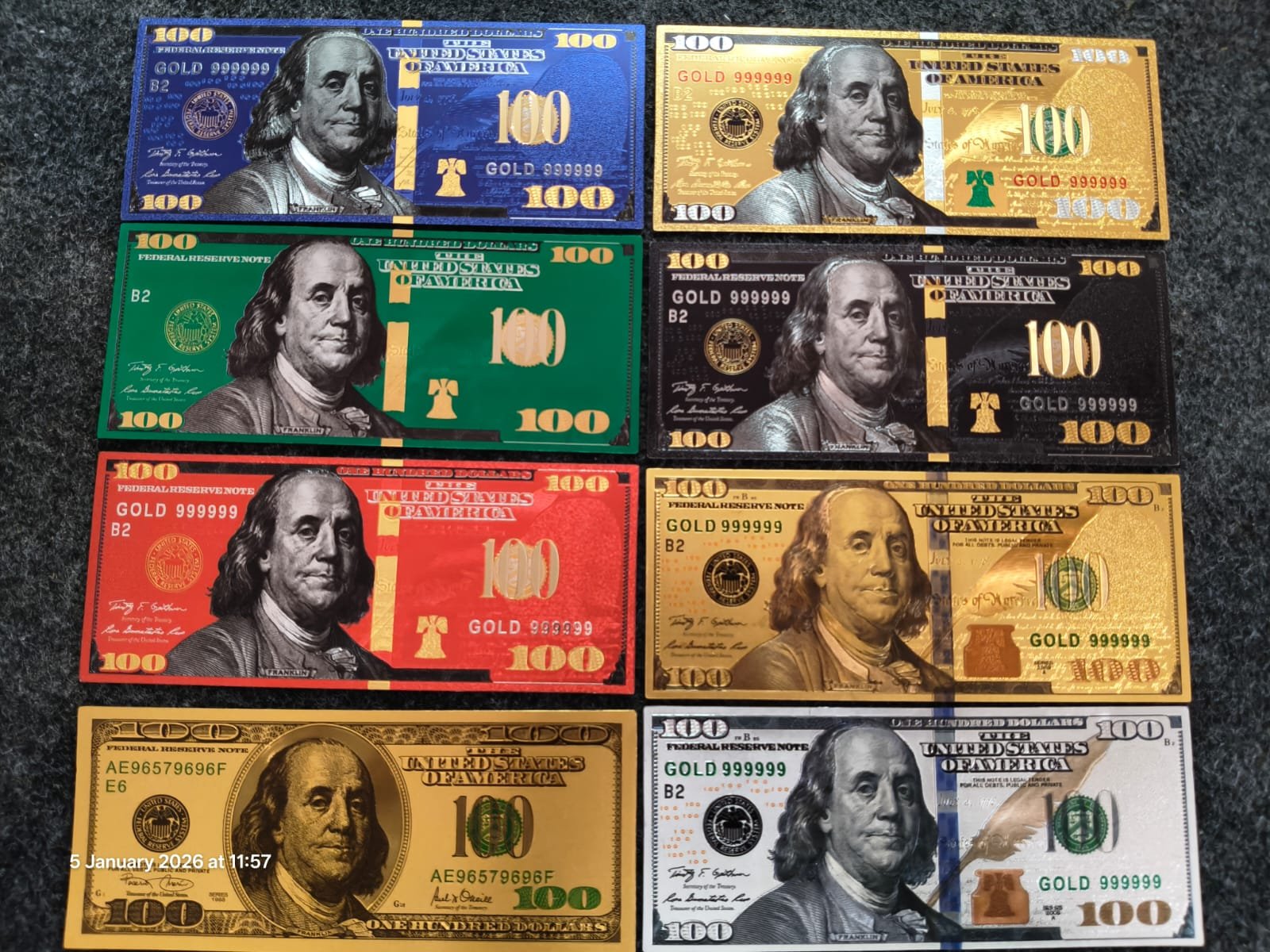 United States of America 100 Dollar Gold Plated Token Fantasy Unique Collectible Item Series