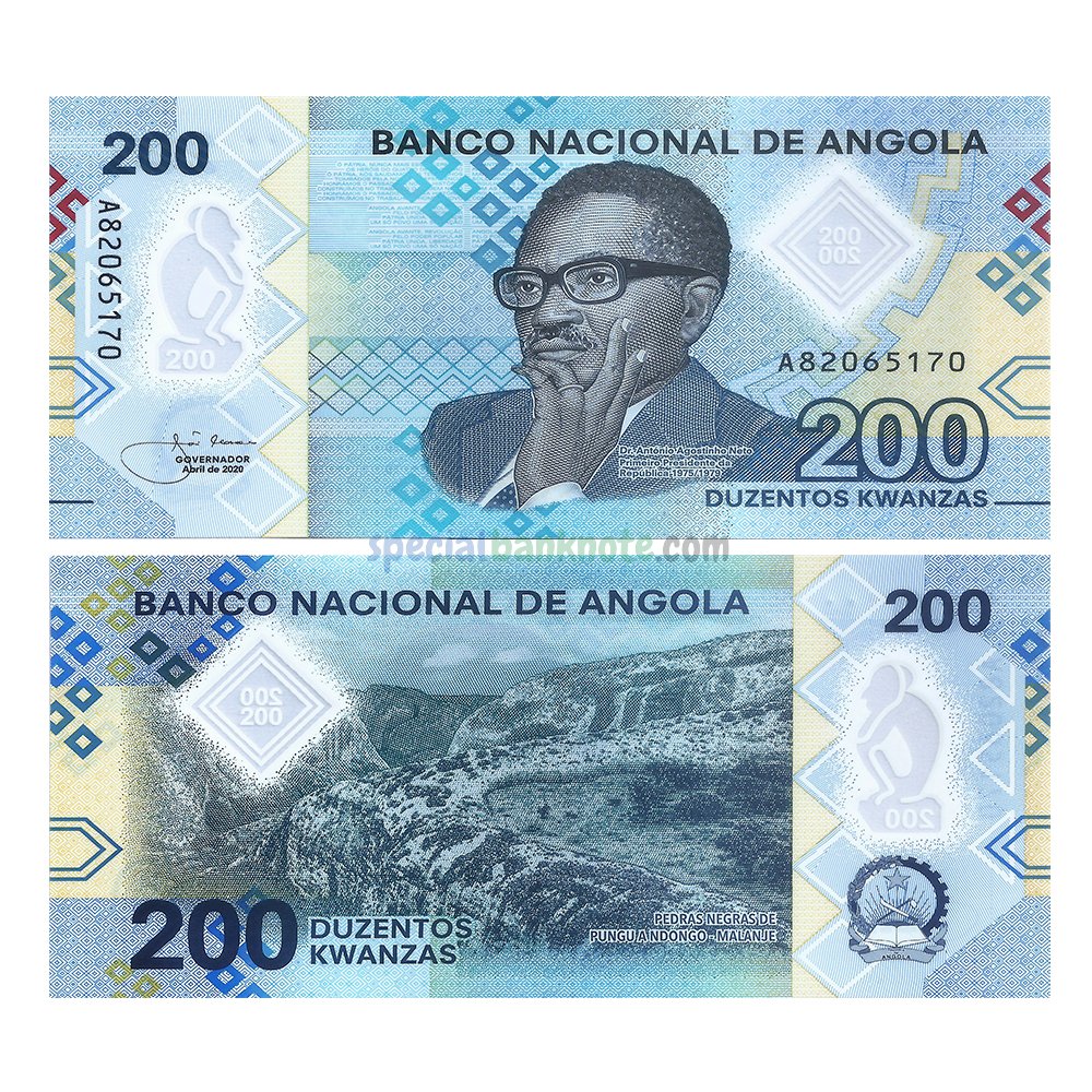 Angola 200 Kwanzas Polymer Banknote, 2020, P-160a, UNC